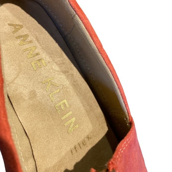 ANNE KLEIN Flats 6 1/2M Coral Suede-look Espadrille Edge with Stitching - Picture 6 of 9